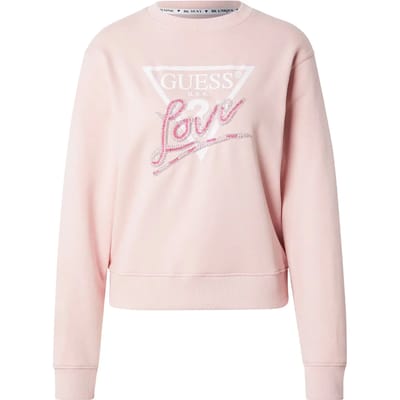 Dames sweatshirt met tricot driehoek in fleece Guess