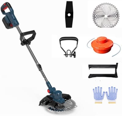 Elektrische Grastrimmer - Draadloos Snoeigereedschap - Gazon Onderhoud - Borstelloze Motor - Verstelbaar 91-135cm - Zwart