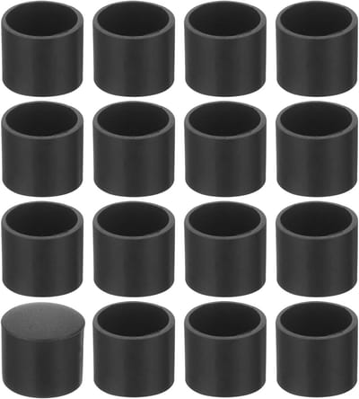 Afdekkappen Stoelpoten - Beschermdoppen Meubels - Vloer Beschermen - Zacht PVC Materiaal - 58 Stuks - Zwart