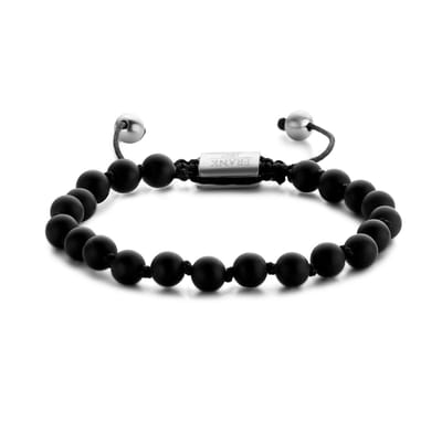 Frank 1967 Beads 7FB-0368 Natuurstenen armband - One-size - 6 mm - Zwart