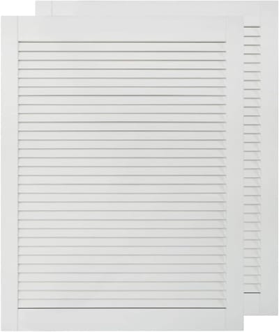 Lamellendeuren Kastdeuren - Houten Deuren - Luchtcirculatie Verbeteren - Massief Grenenhout - 69 x 494 cm - Wit