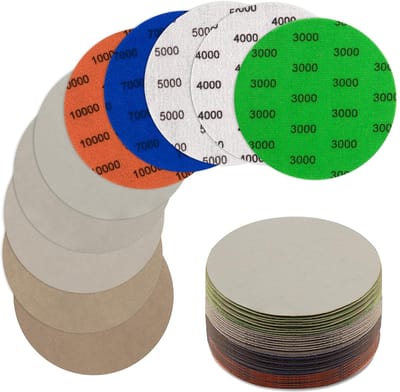 25Pcs 125Mm Schuurschijven, Grit 3000/4000/5000/7000/10000 Ronde Nat/Droog Schuren Disc Haak En Loop Stroomden Orbitale Schuren Pad Set Voor Elektrische Grinder Accessoire