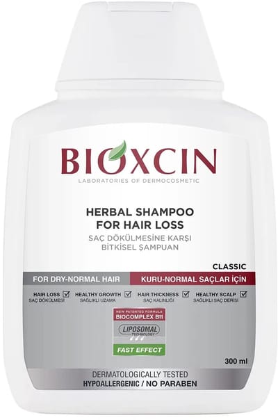 Bioxcin Dermagen Shampoo voor Haaruitval 300 ml voor Droog/Normaal Haar - Herbal shampoo-Bio shampoo-bioxsine -haarverzorging - Shampoo