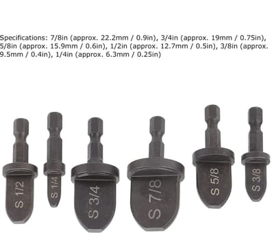 Dailygoods- Pijpboor Set - 6 Stuks - Buisexpander - Zeskant Handvat - Lagerstaal - 7/8 inch tot 1/4 inch