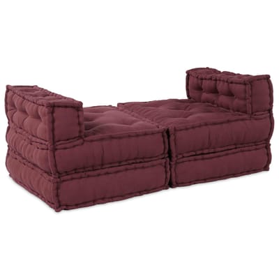 vidaXL - Modulebankeenheid - Stof - Bordeaux - 210 - x - 140 - x - 56 - cm