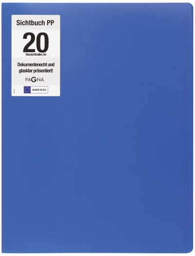 Pagna 21009-07, Project folder, A4, Polypropyleen (PP), Blauw, 20 vakken, 1 stuk(s)