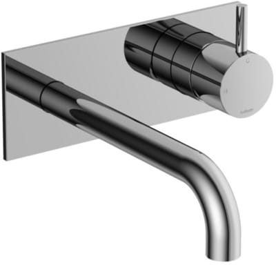 Hotbath Cobber CB106EXT18 afbouwdeel inbouw wastafelkraan met achterplaat en 18cm uitloop chroom
