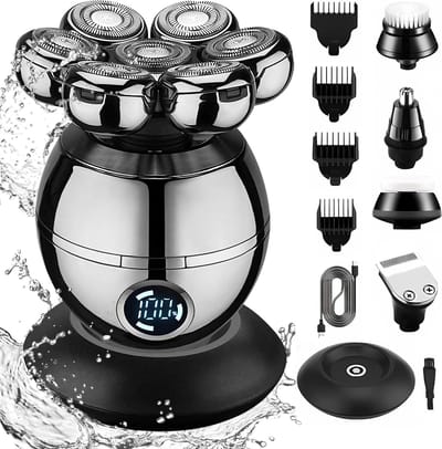 ARAMO® - Scheerapparaat Mannen 6-in-1 - Scheerapparaat met Trimmer - Kaal Hoofd - Baard-Neus/Oor