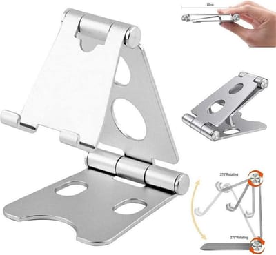 Telefoonhouder Bureau Telefoonstandaard Aluminium Telefoon Standaard - Telefoon Tablet Houder Telefoonstandaard Bureau - Zilver