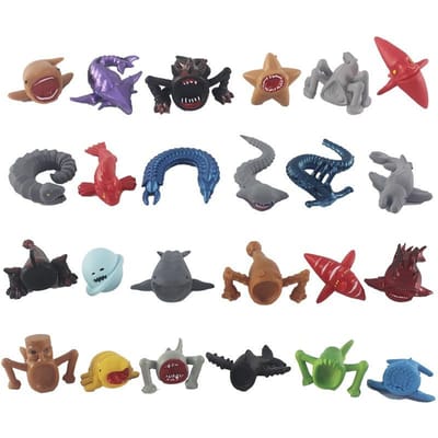 24 stuks Set Diepzee Monster Actiefiguren Speelgoed PVC Model Poppetje Zeeeter Diepzee Wezen Fans Cadeau veelkleurig
