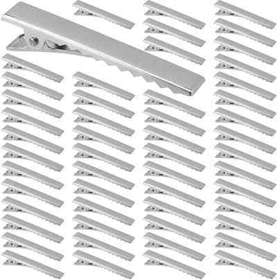 Dailygoods- Haarclips 600 Stuks - 45mm Alligator Clips - Metalen Krokodil Haarspeldjes - Platte Uiteinde - Sterk/Duurzaam - Perfect voor DIY - Krokodilclips