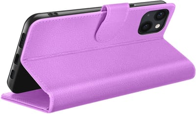Zanae, Hoesje geschikt voor iPhone 13 - Wallet Case & Magneetsluiting, Paars