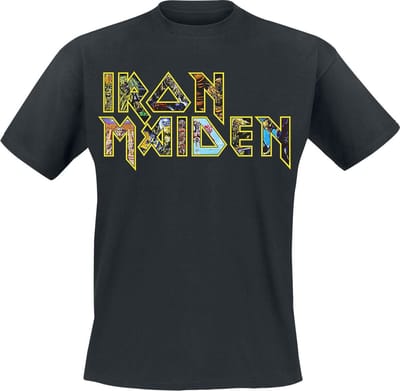 Iron Maiden T-shirt - Eddies Logo - S tot XXL - voor Mannen - zwart