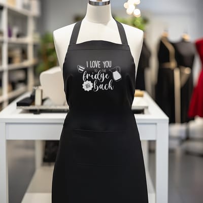 Verstelbaar kookschort, unisex, met 2 Zakken Vloeistof Druppel Waterbestendig Koken Keuken Restaurant Bar Schilderen BBQSchort, voor diverse doeleinden, Zwart Schorten Koksschort Unisex Schorten voor V/M , i love you to the fridge at back