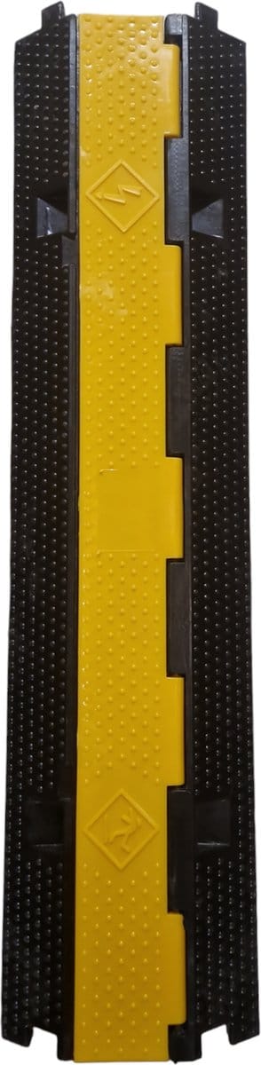 Kabelbrug met klep voor twee kabels - Lage kabelgoot buiten - Kabeldrempel rubber - Kabelmat