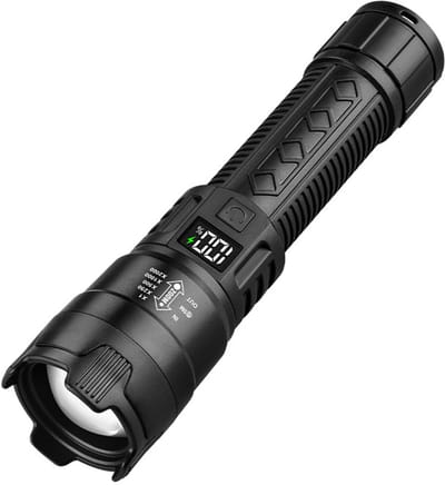 Besjaar Zaklamp led oplaadbaar - Zaklamp noodpakket - 1200 Lumen - ingboude opladerbare batterijen - waterdicht - camping