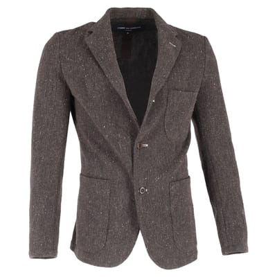 Comme Des Garcons single-breasted blazer van bruine wol.