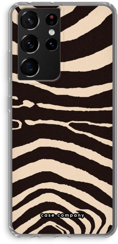 Case Company® - Hoesje geschikt voor Samsung Galaxy S21 Ultra hoesje - Arizona Zebra - Soft Cover Telefoonhoesje - Bescherming aan alle Kanten en Schermrand