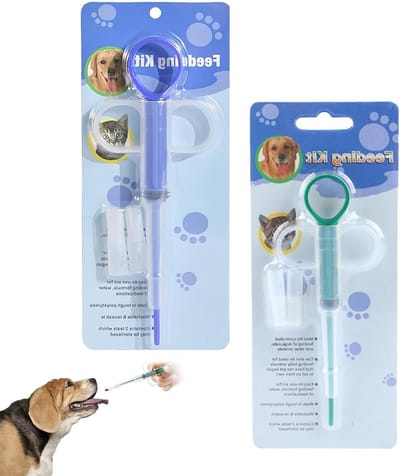 Set van 2 Dierenmedicatie Pillen met Zachte Bevestigingen, Gebruiksvriendelijke Dispenser en Herbruikbare Spuit voor Katten en Honden