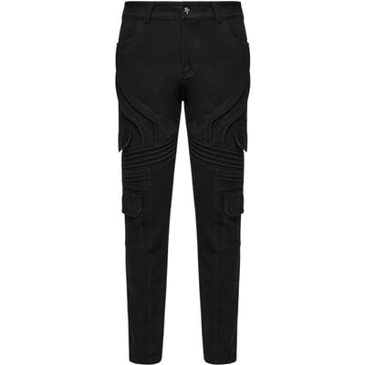 Punk Rave - Gothic Jeans - Simple Punk Denim Pants - S tot 5XL - voor Mannen - zwart