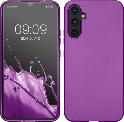kwmobile telefoonhoesje geschikt voor Samsung Galaxy A34 5G - Hoesje voor smartphone - Back cover in metallic paars
