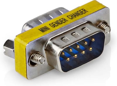 Gender changer - RS232 koppelstuk - Seriële Adapter - 9-polig - Metaal - Allteq