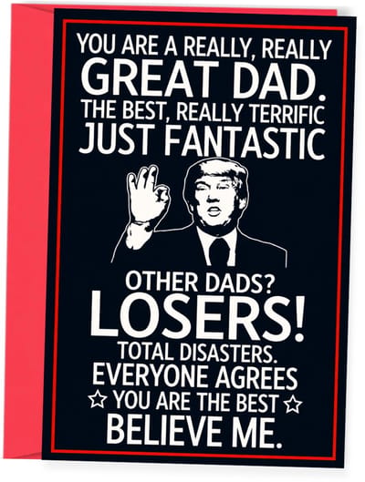 You Are A Really Great Dad - Vaderdagkaart - Grappige kaart papa - Vaderdagcadeau - Humor wenskaart vader - Ansichtkaart (10x15 cm incl. envelop)