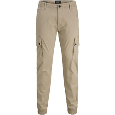 Jack & Jones - Heren Broek Paul Warner Cargo - Beige - Maat 28/32