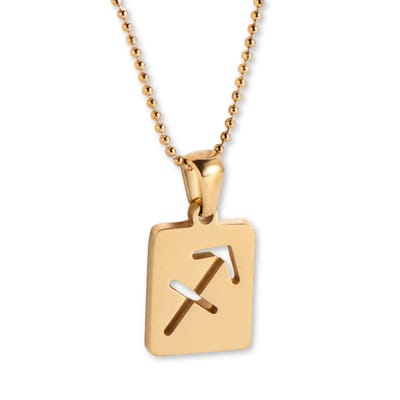 Marama - Ketting Sterrenbeeld Boogschutter - 18K verguld goud - stainless steel - horoscoop - damesketting - ballchain - zodiac - cadeau dames - ketting met hanger