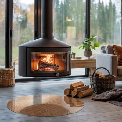 Coloray Vloerplaat Houtkachel - Plaat onder Houtkachel - 90 cm x 90 cm - Kachel Onderplaat - Bruin Vloerplaat Kachel - Plaat Kachel - Onderplaat Kachel - Houtkachel Vloerplaat - Onderplaat