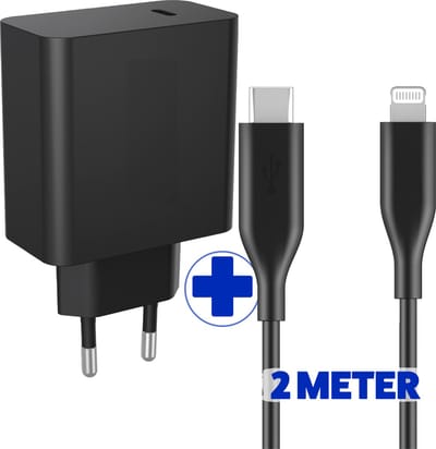 Oplader geschikt voor iPhone / iPad / iPod - 45w usb C adapter - Lightning naar usb C kabel 2 meter