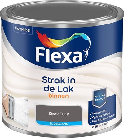 Flexa - Strak In De Lak Binnenlak Zijdeglans - Dark Tulip - Mengverf - 500 Ml
