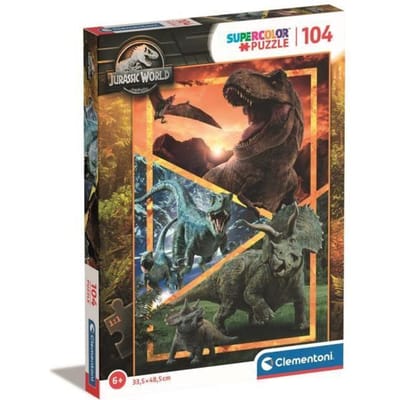 Clementoni - Jurrasic World - Puzzles 104 Pieces Super - Puzzle enfant - Des 6 ans - 38x27cm