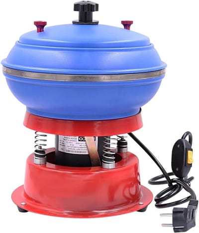 Metaal Polijstmachine - Draaiende Tumbler - Sieraden Afwerken - Trilfunctie - 280mm Hoog - Zwart