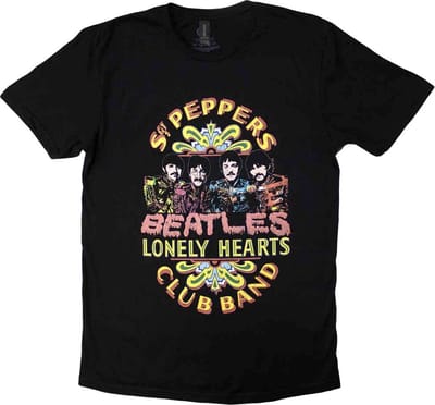 The Beatles - Sgt Pepper 2 Heren T-shirt - M - Zwart