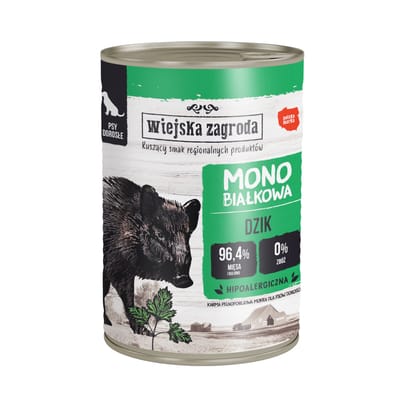 Voordeelverpakking 36x400g Wiejska Zagroda Dog wildzwijn natvoer voor honden