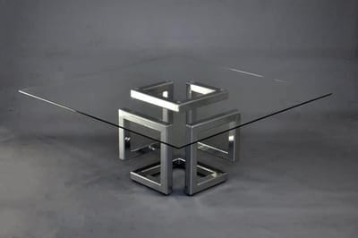 Tafelonderstel Infinity Cube - Tafelbasis Metaal - Meubels Assembleren - Handgemaakt Gelaste Constructie - 50x50x50 cm - Metaal