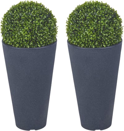 Kunstplant Pot - Decoratie Pot - Huis Kantoor - Onderhoudsvrij - Diverse Maten - Zwart Grijs