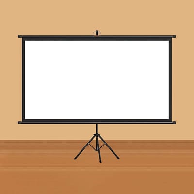 Projectiescherm met standaard - Opvouwbaar scherm - Thuisbioscoop creëren - Rimpelvrij glasvezel - 72 inch 4:3 - Wit