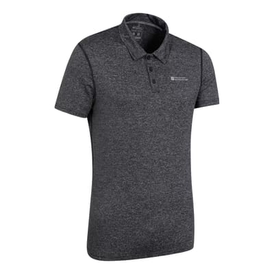 Mountain Warehouse Heren Agra gestreept poloshirt (Zwart)