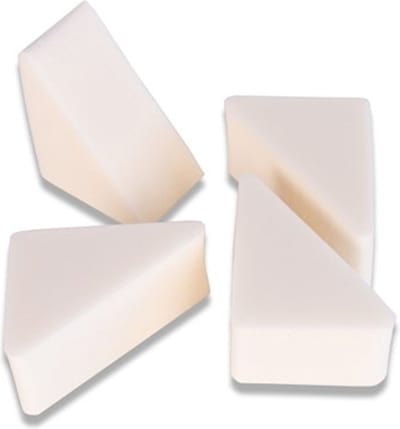 Superstar Schmink sponsjes - 4x - driehoek - latex - wit - 5 x 4 cm - make-up sponsjes