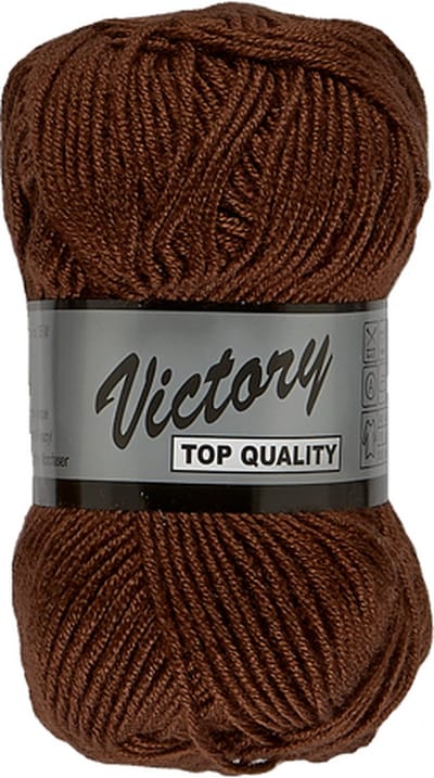 Lammy Yarns - Victory - Bruin 110 - Haakgaren - Breigaren - 50 Gram - 125 Meter – Acryl