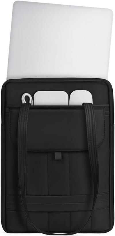 Stijlvolle zwarte laptoptas voor 15/16 inch laptops, ideaal voor school, werk en reizen