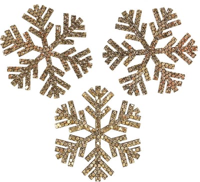 Sneeuwvlok goud kerstdecoratie Ø4cm 48 st, 48 Stück