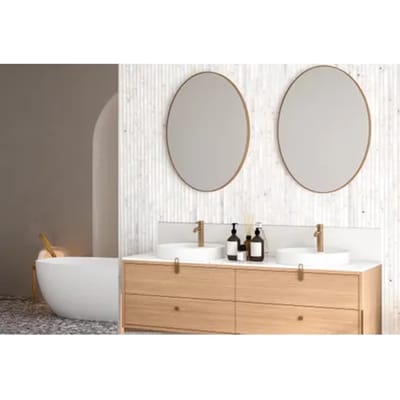 Maestro Latt Novo Lattenwand - Nude Marble + White - Vochtbestendig - 277x30cm - 16mm - 2 Stuks