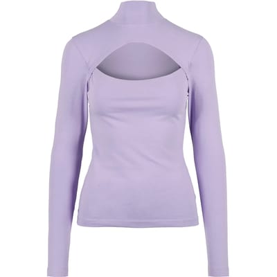 Urban Classics - Cut-Out Turtleneck Longsleeve top - 4XL - Paars