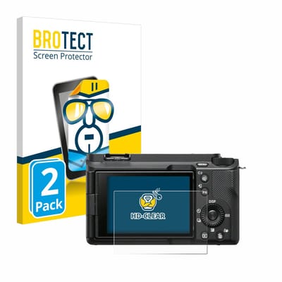 BROTECT - Screenprotector voor Sony Alpha ZV-E1 - Folie Beschermfolie transparant 2 Stuks