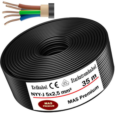 NYY-J Aardkabel 5x2.5mm² Elektrische Buitenkabel voor Grondinstallatie