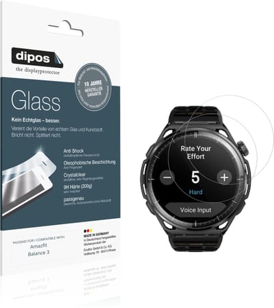 dipos – 2x Pantserfolie geschikt voor Amazfit Balance 3 | 9H Screenprotector