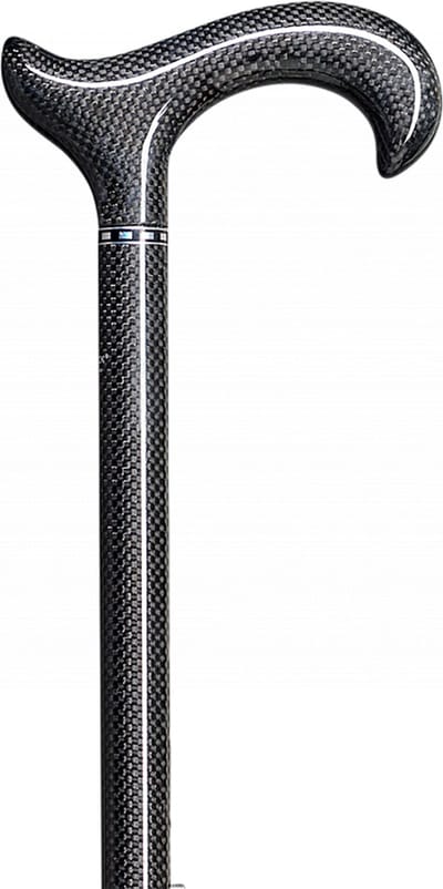 Gastrock Carbon verstelbare wandelstok - Zwart - Uitschuifbare wandelstok - Lengte 79 - 96 cm - Carbon - Derby handvat - Wandelstokken - Voor heren en dames - Wandelstok verstelbaar - Uitschuifbare stok